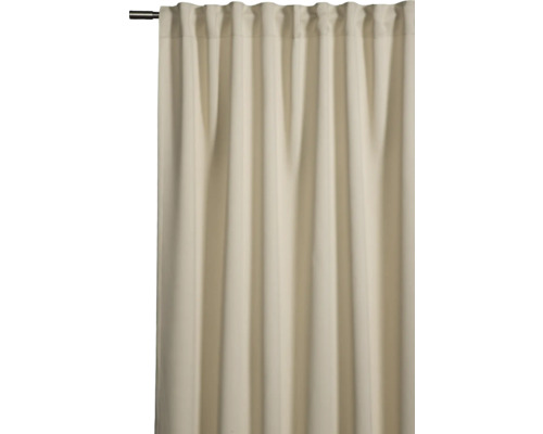 Gardine mit Kräuselbandaufhängung an einer Gardinenstange