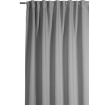 Grauer Vorhang an Gardinenstange