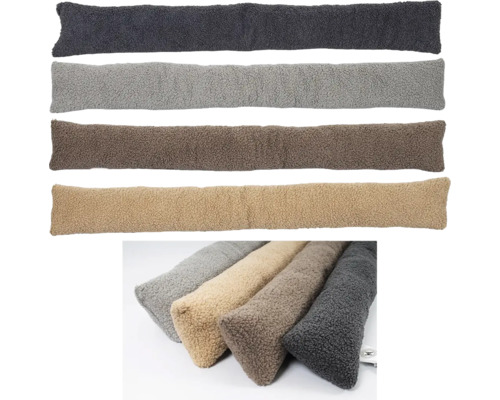 Zugluftstopper aus Stoff in verschiedenen Farben