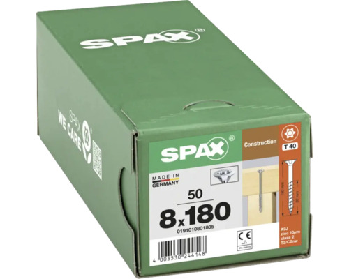Spax Universalschrauben 8x180 mm im Karton
