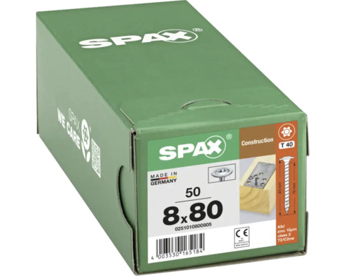Verpackung Spax Schrauben 8x80 Millimeter