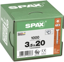 Spax Schrauben 3,5x20 mm, 1000 Stück Packung