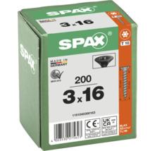 Packung Spax Schrauben, 3x16 Millimeter, 200 Stück