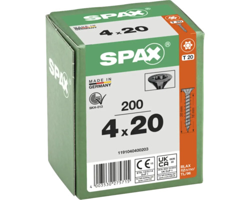Packung Spax Schrauben 4 x 20