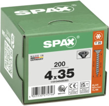 Verpackung Spax Schrauben 4x35 Millimeter mit T20 Torx Aufnahme, 200 Stück