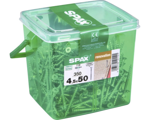 Spax Schrauben im Eimer, 4,5x50 Millimeter, 350 Stück