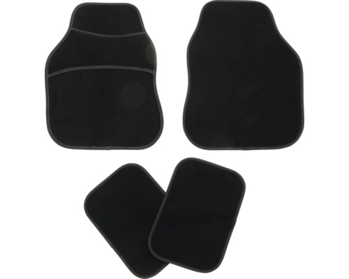 Set aus vier schwarzen Automatten