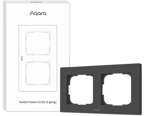 Aqara Schalterrahmen H2 EU Zweifach mit Verpackung