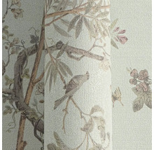 Tapetenrolle mit floralem Muster und Vogelmotiven