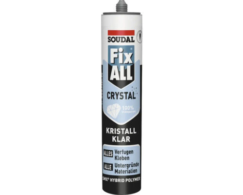 Soudal Fix ALL Crystal Montagekleber transparent 300 g Soudal Fix All Crystal Klebstoff Kartusche