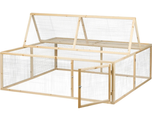 Holz Kleintierstall mit Gitter