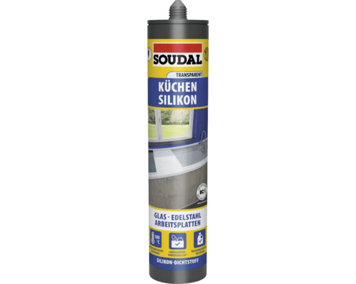 Soudal Küche & Bad Silikon weiß 300 ml Soudal Küchen Silikon für Glas und Edelstahl Arbeitsplatten