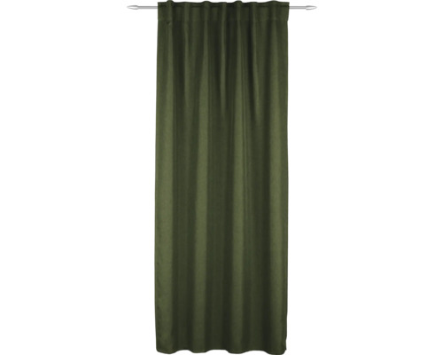 Gardine aus Stoff mit Faltenbandaufhängung