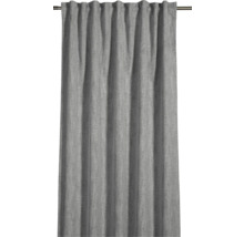 Grauer Gardinenschal mit Faltenbandaufhängung