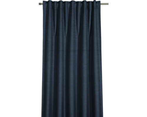 Blaues, blickdichtes Vorhangpaneel mit Faltenbandaufhängung