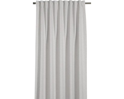 Vorhang aus Stoff mit Faltenbandaufhängung an Gardinenstange