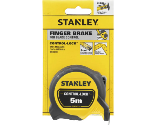 Stanley Rollbandmaß mit Fingerbremse und einer Länge von 5 m in Verpackung