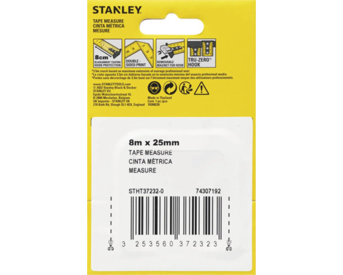 Stanley Rollbandmaß, 8 m x 25 mm
