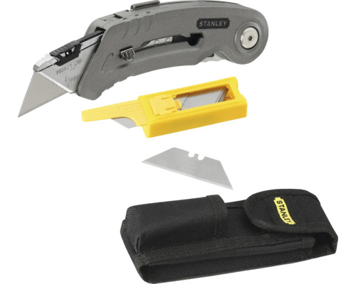 Stanley Logo Cuttermesser mit Klingen, Halter und Messertasche