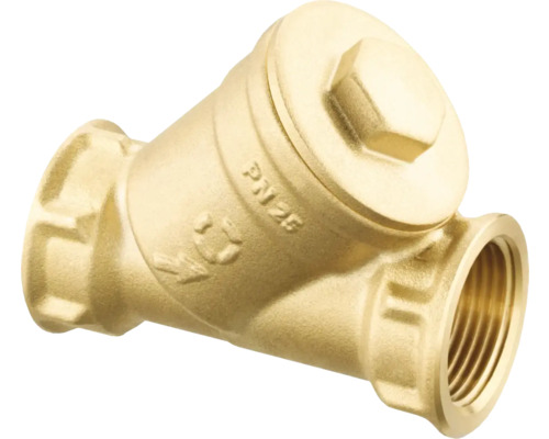Oventrop Schmutzfänger PN 25 1/2 Zoll 600 µm messing 1120204 Schmutzfänger aus Messing für Sanitärinstallationen
