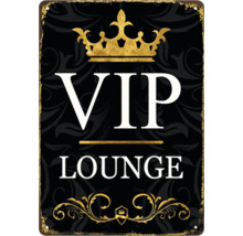 Metallschild mit der Aufschrift VIP Lounge und einer Krone