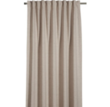 Gardine aus Stoff mit Faltenaufhängung