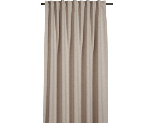 Gardine aus Stoff mit Faltenaufhängung