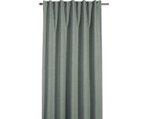 Grauer Gardinenschal mit Faltenbandaufhängung