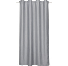 Grauer Vorhang mit Kräuselbandaufhängung