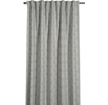 Gardine mit Faltenbandaufhängung und Muster