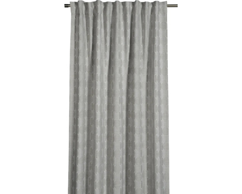 Gardine mit Faltenbandaufhängung und Muster