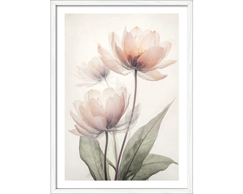 Gerahmtes Bild mit floralem Motiv für die Wandgestaltung