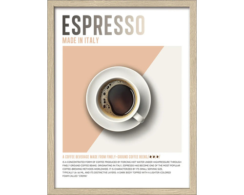 Espresso Poster im Rahmen