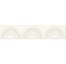 Illustration von drei pastellfarbenen Regenbögen