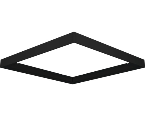Aufbaurahmen 59,8x59,8 cm Rainer schwarz Quadratische Deckenleuchte in Schwarz