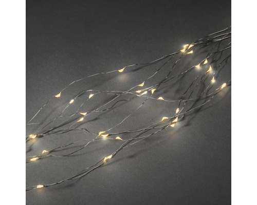 LED-Lichterkette mit feinen Strängen und warmweissem Licht