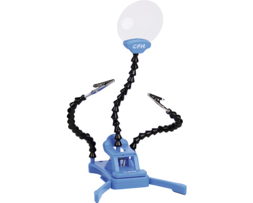 Flexible Lötstation mit Lupe und Krokodilklemmen