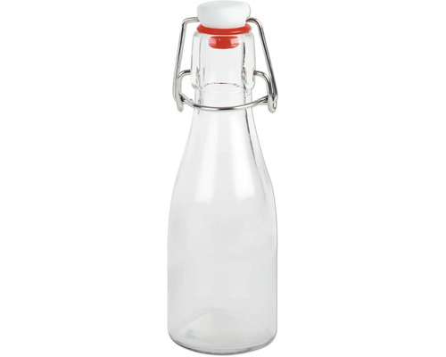 Flasche, Vorratsflasche mit Bügelverschluss 160 ml, Glas, Ø ca. 5,2 cm, Höhe ca. 17 cm Glasflasche mit Bügelverschluss