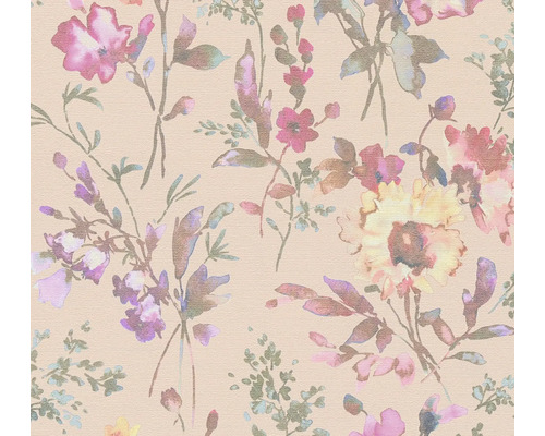 Vliestapete CosmoLiving Blüten glänzend rosa Blumentapete mit floralem Muster