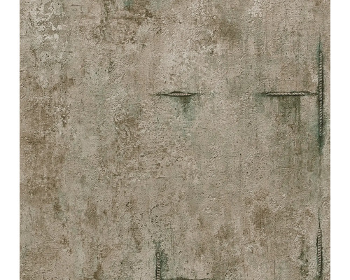 Vliestapete CosmoLiving Betonoptik grün braun Tapete mit Betonoptik und Seilelementen