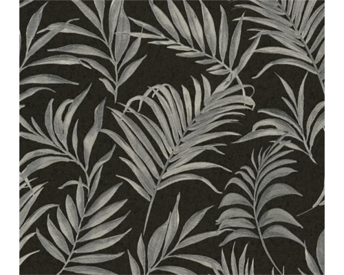 Vliestapete CosmoLiving Palmenblätter schwarz silber Tapete mit Palmenmuster
