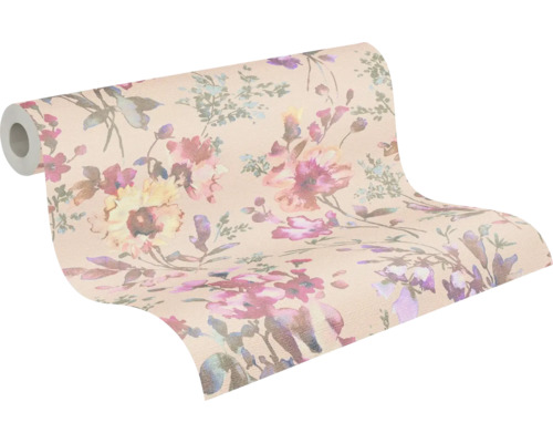Tapetenrolle mit Blumenmuster