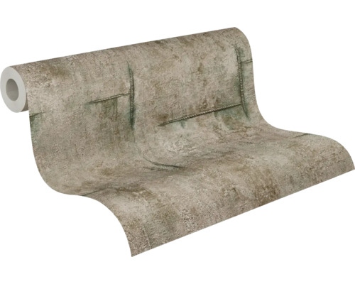 Rolle Betonoptik-Tapete mit Seilelementen