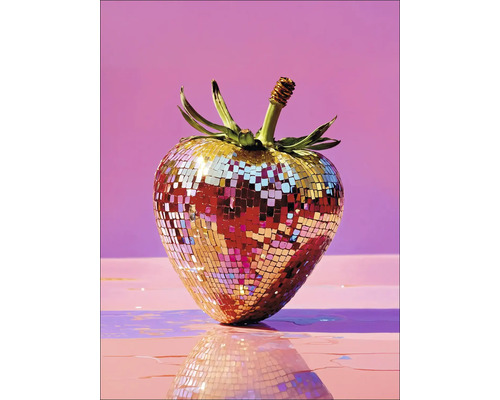 Dekorative Erdbeere mit Spiegelmosaik