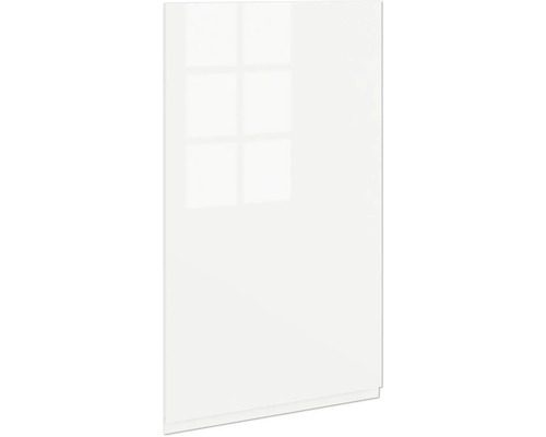 PICCANTE Smart Schranktür für Oberschrank 50 x 89,2 cm weiß hochglanz lackiert mit integrierter Griffmulde "I" Küchenschrankfront mit Glasoptik