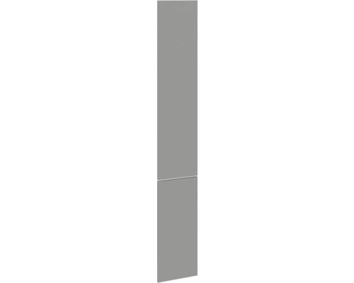 PICCANTE Smart Frontenset Apothekerschrank 30 cm basaltgrau matt mit Dickkante "AQ" Kühlschrank mit zwei Türen