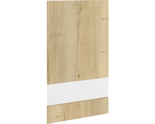 Holzdekorplatte mit weißem Akzent