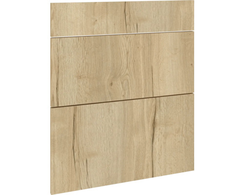 Drei Holzschubladen mit Maserung