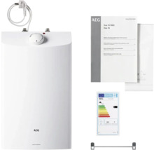 AEG Kleinspeicher mit Bedienungsanleitung, Energielabel und Montagezubehör