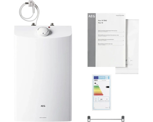 AEG Kleinspeicher mit Bedienungsanleitung, Energielabel und Montagezubehör